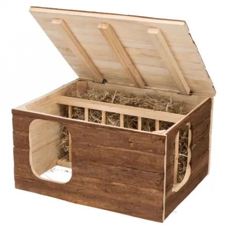 Ausstattung & Zubehör Trixie Haus Hilke mit integrierter Heuraufe...