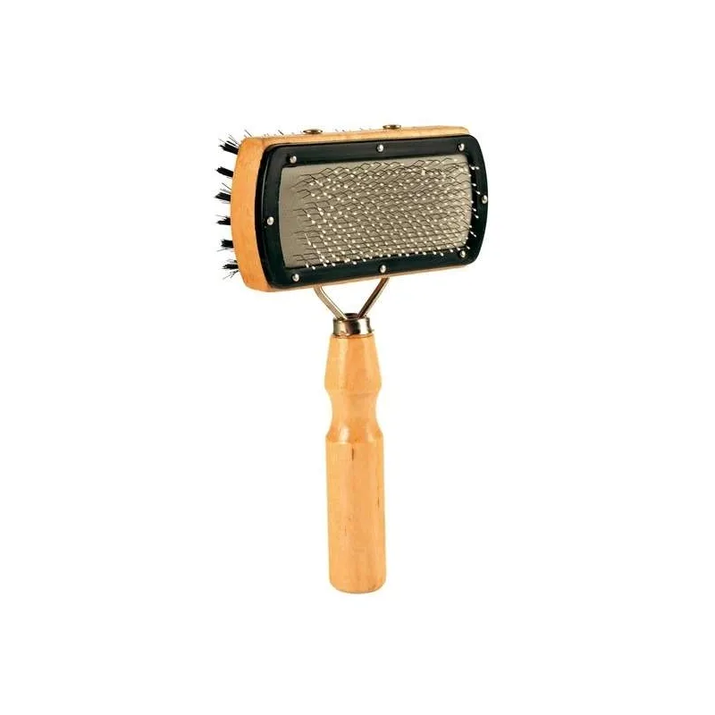 Fellpflege Trixie Holzbürste - doppelseitig, 18 x 10 cm jetzt online