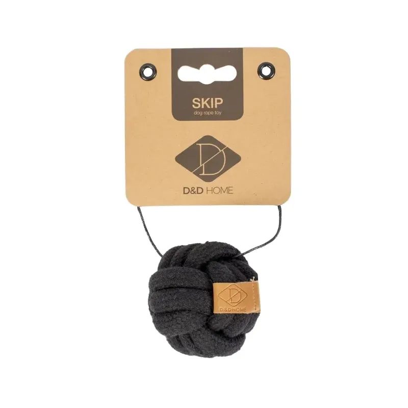 Hundespielzeug & Sport D&D Knotenball Skip - Schwarz - 6cm jetzt...