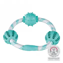 Hundespielzeug & Sport Trixie Denta Fun Seilring mit Bällen jetzt...