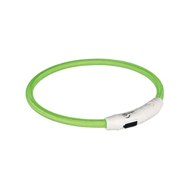 Unterwegs Trixie Flash Leuchtring USB Grün - XS-S jetzt online