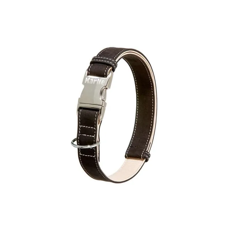Halsbänder Karlie Buffalo Ultra Halsband - Schwarz/Hellbeige - 40...