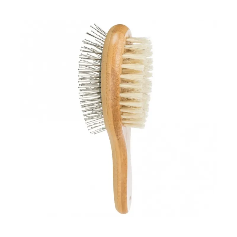 Fellpflege Trixie beidseitige Bürste aus Bambus - 6 x 22 cm jetzt...