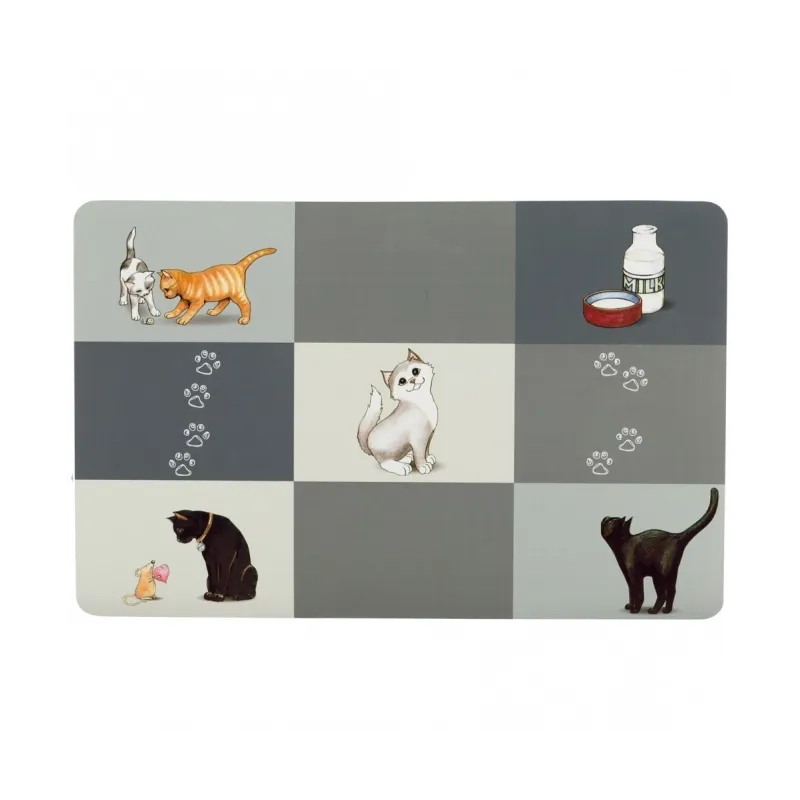 Katzennäpfe & Tränken Trixie Napfunterlage Patchwork Cat - 44 × 28...