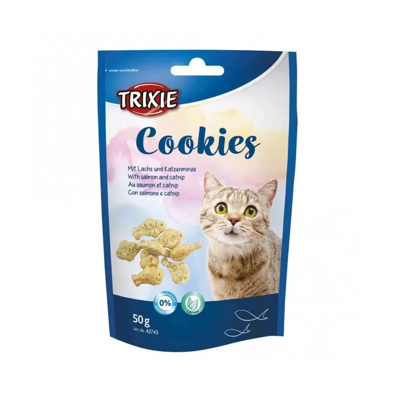 Katzensnacks Trixie Cookies mit Lachs und Katzenminze- 50g jetzt...