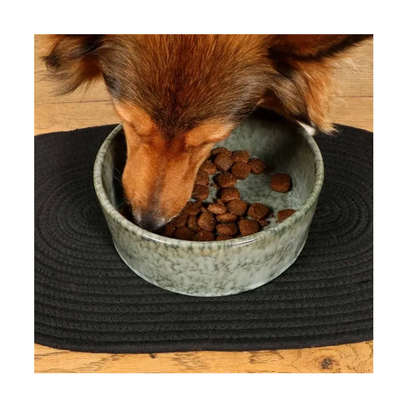 Hundenäpfe & Tränken D&D Napfunterlage Phil - Schwarz - 35 x 20 cm...