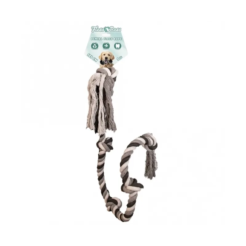 Hundespielzeug & Sport Floss Boss Dental Baumwollseil mit 5 Knoten...
