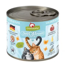 Katzen Nassfutter GranataPet Delicatessen Dose Lachs & Pute - 200...
