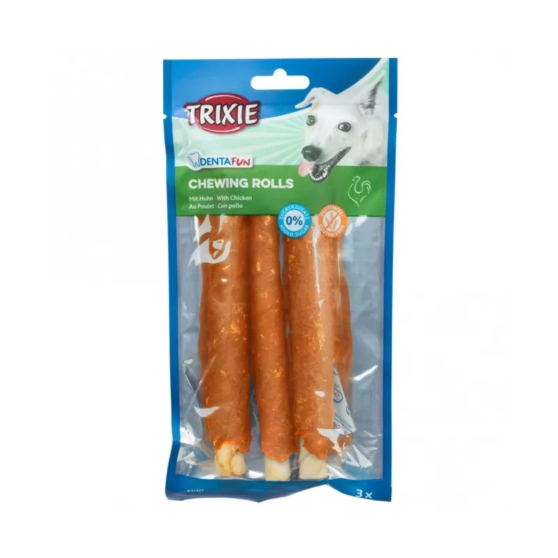 Hundesnacks Trixie Denta Fun Chicken Chewing Rolls - 17cm / 3...