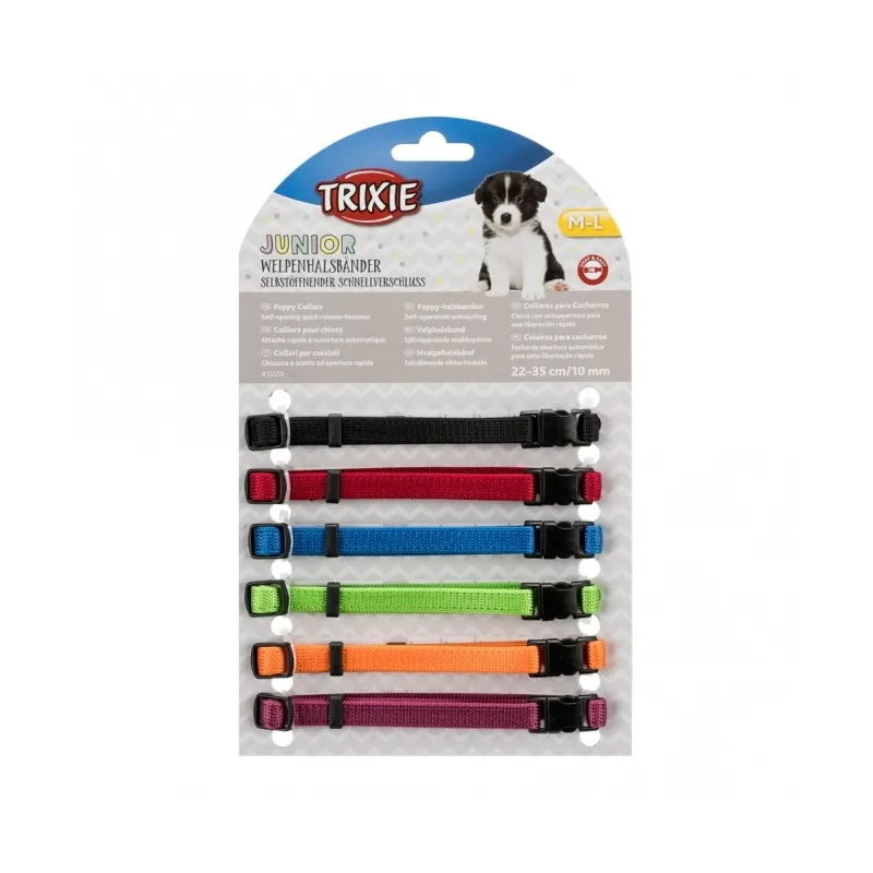Halsbänder & Leinen Trixie Welpenhalsbänder - 6er-Set 1 - M-L ...