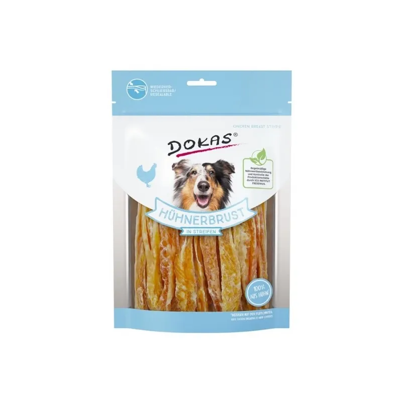 Hundesnacks Dokas Dog Snack Hühnerbrust in Streifen 250g jetzt online