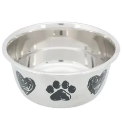 Hundenäpfe & Tränken Trixie Edelstahlnapf mit Pfoten und Herzen -...