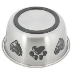 Hundenäpfe & Tränken Trixie Edelstahlnapf mit Pfoten und Herzen -...