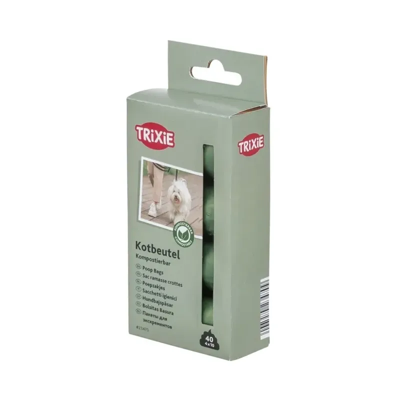 Unterwegs Trixie kompostierbare Hundekotbeutel - 4 × 10 Btl. jetzt...