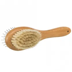 Fellpflege Trixie beidseitige Bürste aus Bambus - 5 x 19 cm jetzt...