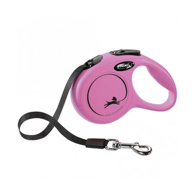 Leinen FLEXI Rollleine New CLASSIC Gurt - 3m, bis 12kg - Pink...