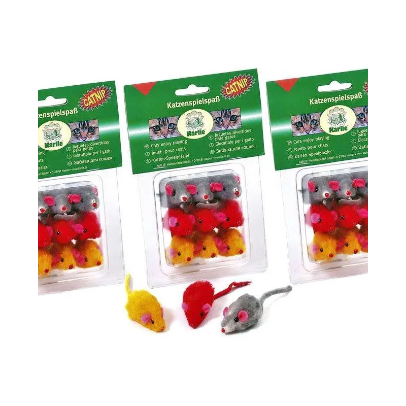 Katzenspielzeug Karlie Bunte Fellmäuse - 9er Set jetzt online