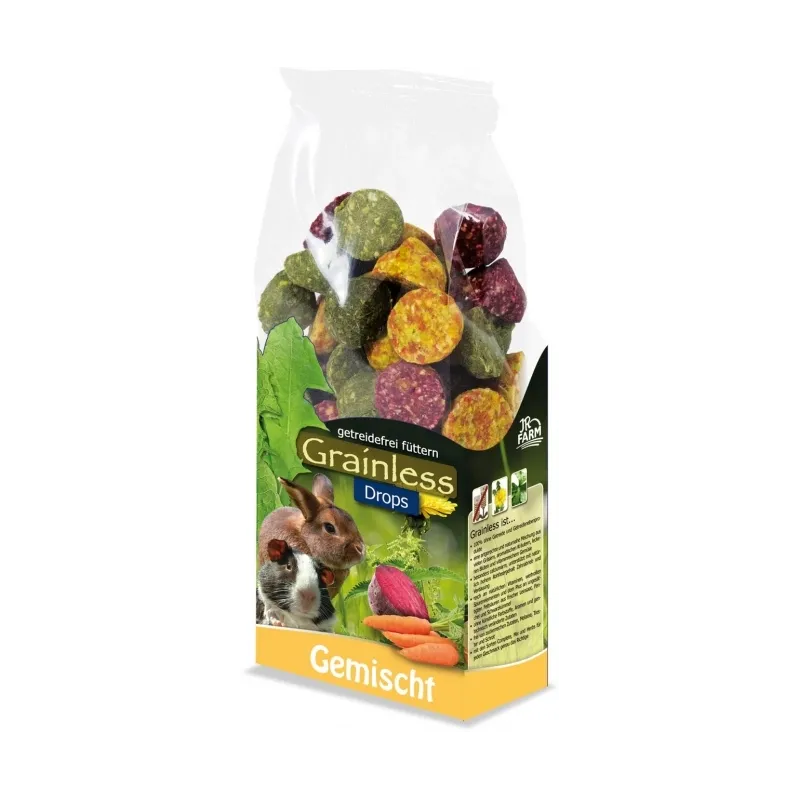 Kleintierfutter & Snacks JR Farm Grainless Drops 140g - Karotte...