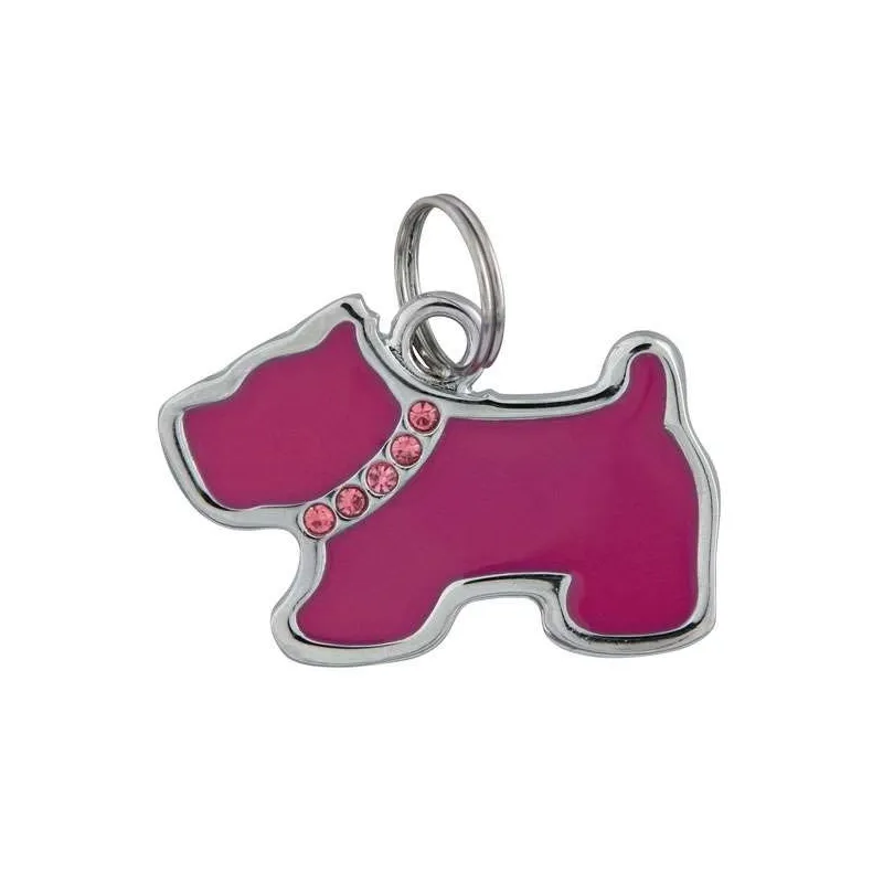 Halsbänder & Leinen Trixie Schmuck-Adressanhänger Hund mit Strass...