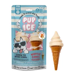 Hundesnacks Pup Ice Waffle Cones Vanilla & Peanut Butter M - 2...