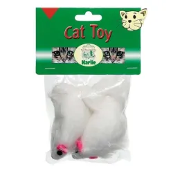 Katzenspielzeug Karlie Flamingo Plüschmäuse mit Rassel - 2 Stück...