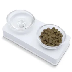 Hundenäpfe & Tränken CATIT Style Glass Diner Doppelnapfständer -...