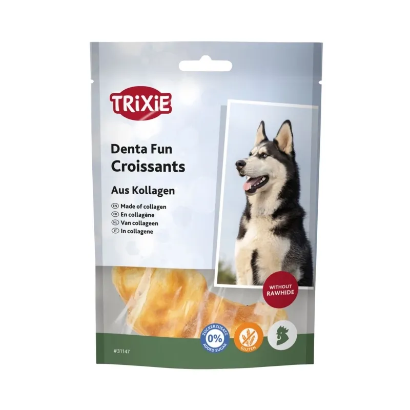Hundesnacks Trixie Denta Fun Croissants aus Kollagen - 2 St./80 g...