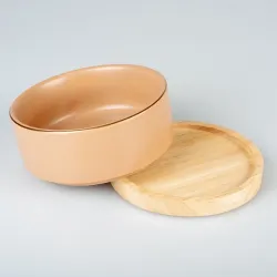 Katzennäpfe & Tränken Duvoplus Keramiknapf Stone Timber rosa -...