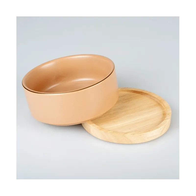 Katzennäpfe & Tränken Duvoplus Keramiknapf Stone Timber rosa -...