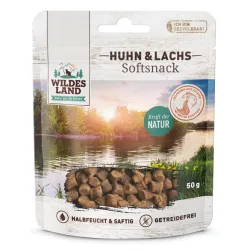 Katzensnacks Wildes Land Cat Softsnack Huhn & Lachs 50g jetzt online