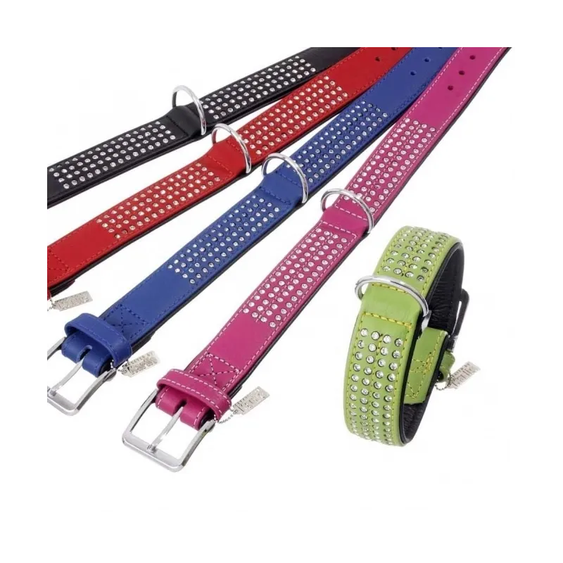 Halsbänder Karlie VINTAGE Strass Halsband 4-reihig Kiwi - 60 cm...