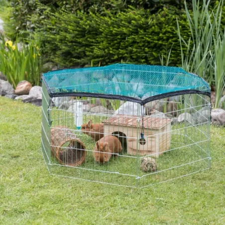 Kleintierwelt Trixie Freilaufgehege mit Netz, verzinkt - ø 126 ×...