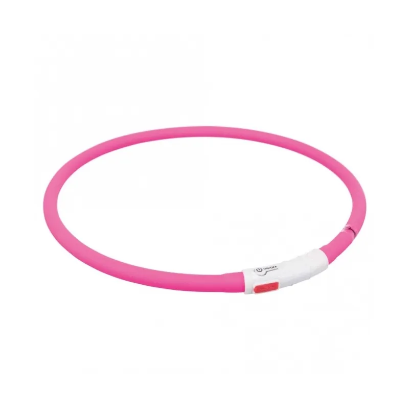 Halsbänder & Leinen Trixie Flash Leuchtring USB aus Silikon - rot...