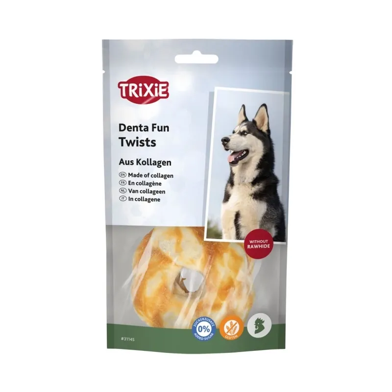 Hundesnacks Trixie Denta Fun Twists aus Kollagen - 2 St./85 g...