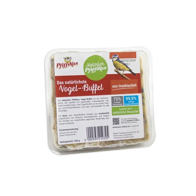Gartenvogelfutter Natürlich Pfiffikus Vogel-Buffet Insektenfett...