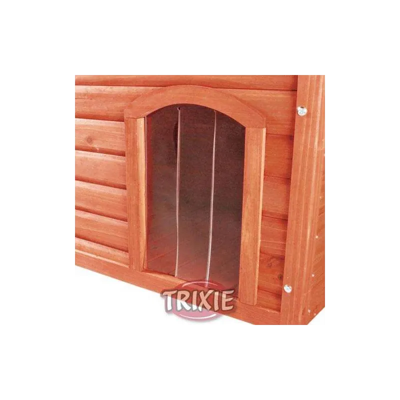 Haus & Hof Trixie Kunststofftür f. NATURA Flachdach-Hundehütte - M...