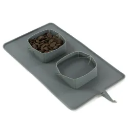 Katzentransport & Reise PROCYON Rollbarer Silikon-Doppelnapf jetzt...