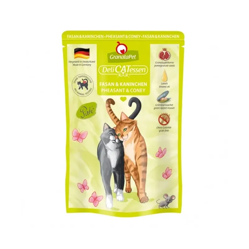 Katzen Nassfutter GranataPet Delicatessen Pouch Fasan & Kaninchen...