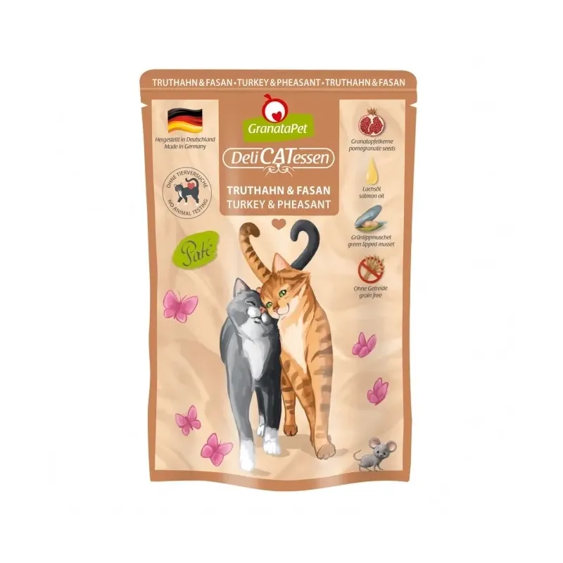 Katzen Nassfutter GranataPet Delicatessen Pouch Truthahn & Fasan...