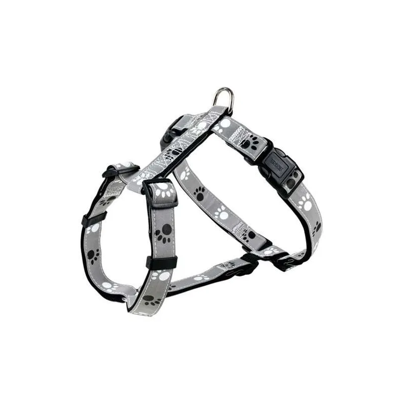 Halsbänder & Leinen Trixie Geschirr Silver Reflect - Pfotenmotiv -...