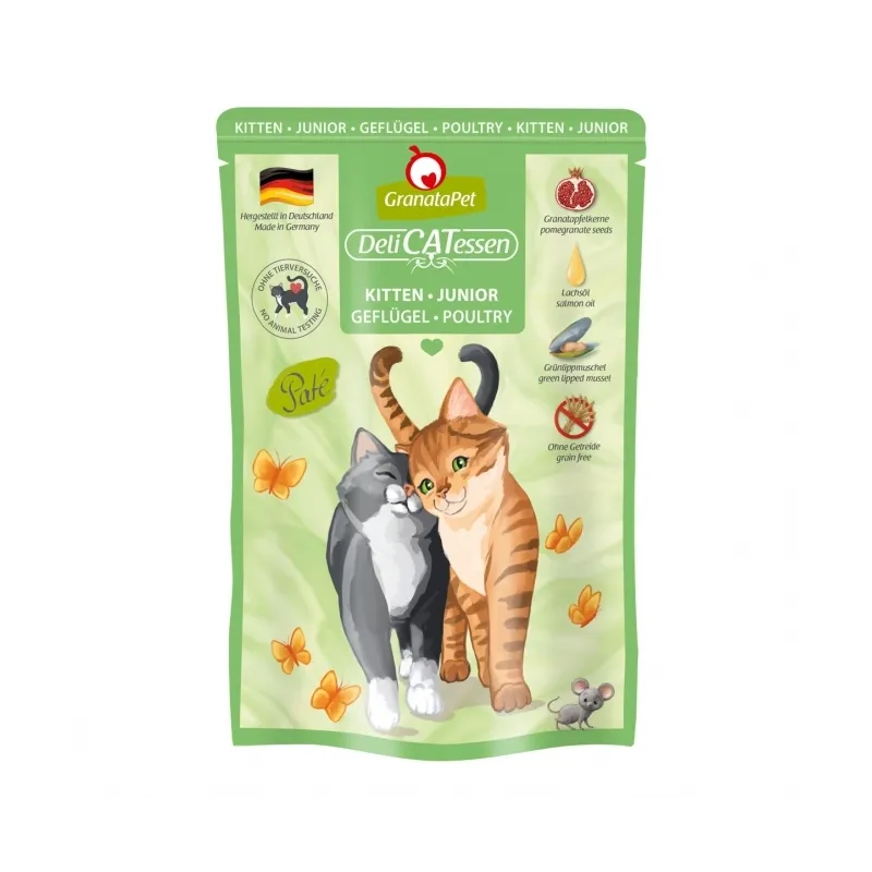 Katzen Nassfutter GranataPet Delicatessen Pouch Kitten Geflügel 85...