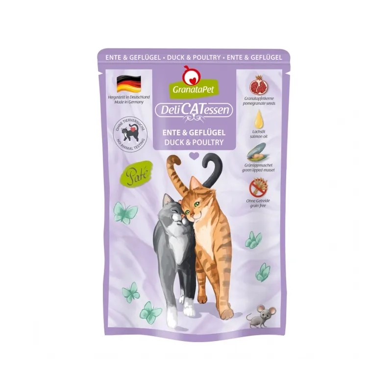 Katzen Nassfutter GranataPet Delicatessen Pouch Ente & Geflügel 85...