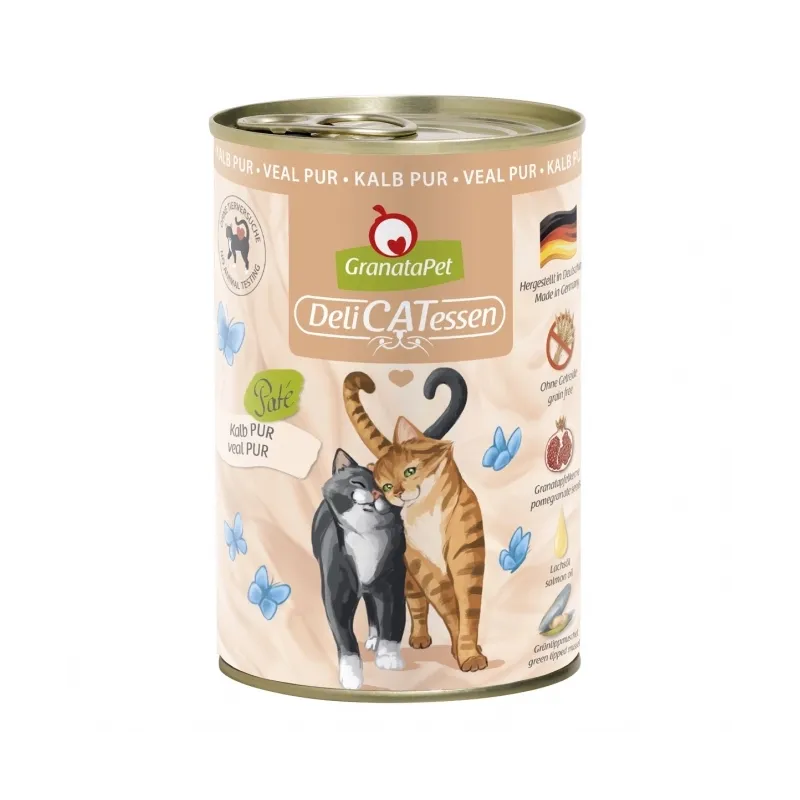Katzen Nassfutter GranataPet Delicatessen Dose Kalb PUR - 400 g...