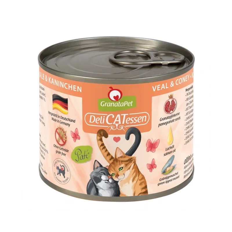Katzen Nassfutter GranataPet Delicatessen Dose Kalb & Kaninchen -...