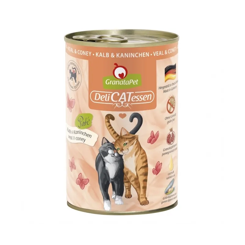 Katzen Nassfutter GranataPet Delicatessen Dose Kalb & Kaninchen -...