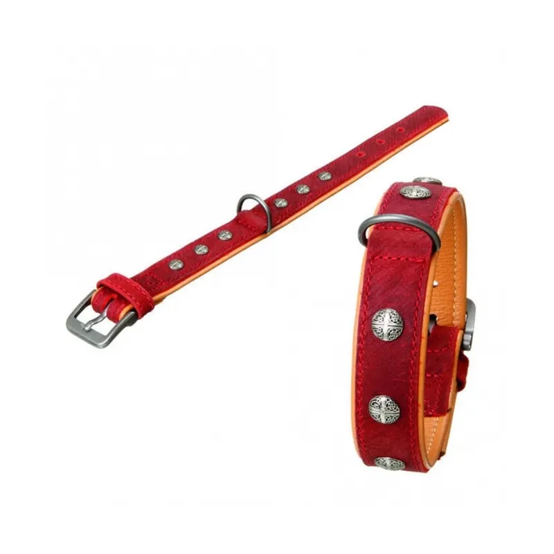 Halsbänder Karlie BUFFALO ORIENTAL Halsband - Dunkelrot/Natur - 30...