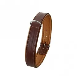 Halsbänder Karlie Rondo Halsband unterlegt - Braun - 22 mm / 52 cm...