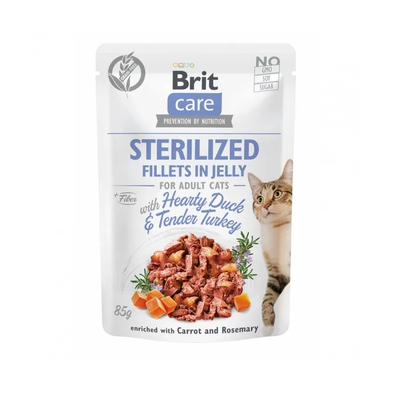 Katzen Nassfutter Brit Care Cat PB Fillets in Jelly - Ente &...