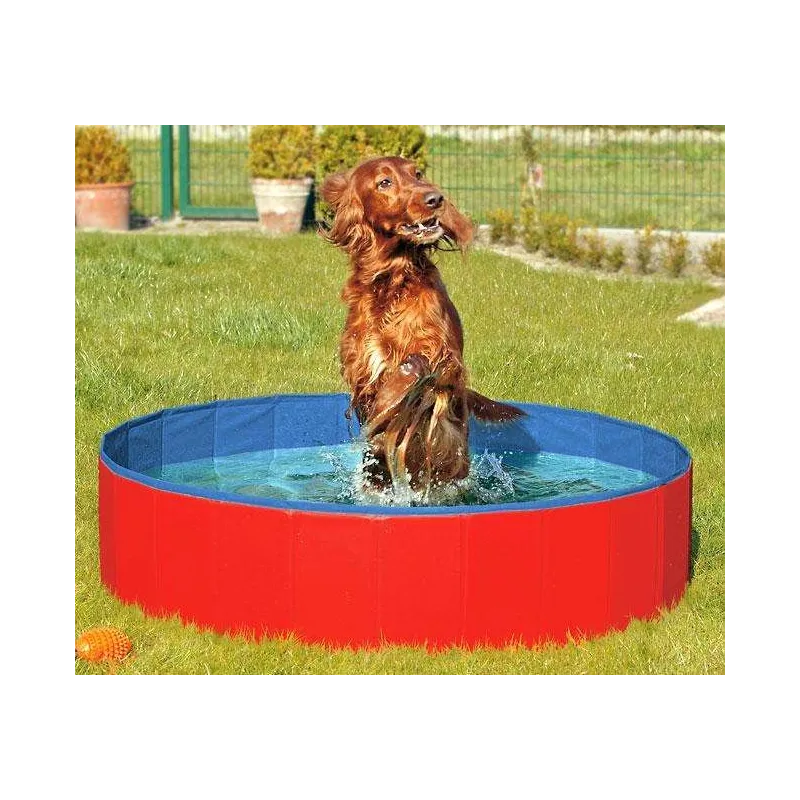 Haus & Hof Karlie DOGGY POOL der Swimmingpool für Hunde - Rot-Blau...