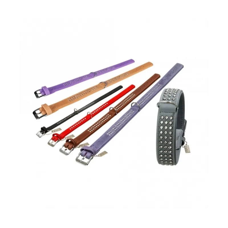 Halsbänder Karlie Buffalo Strass-Halsband - Violett - 3-reihig,...